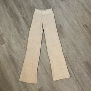 SHEIN Cream Knit Pants